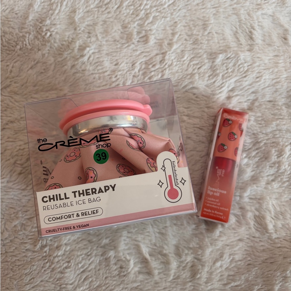 The Crème Shop - Reusable Ice Bag & Luscious Lip Oil